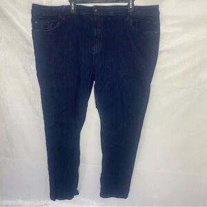 Kenneth Cole New York Men's Jeans 46x32 Blue Dark Wash Narrow Leg Stretch